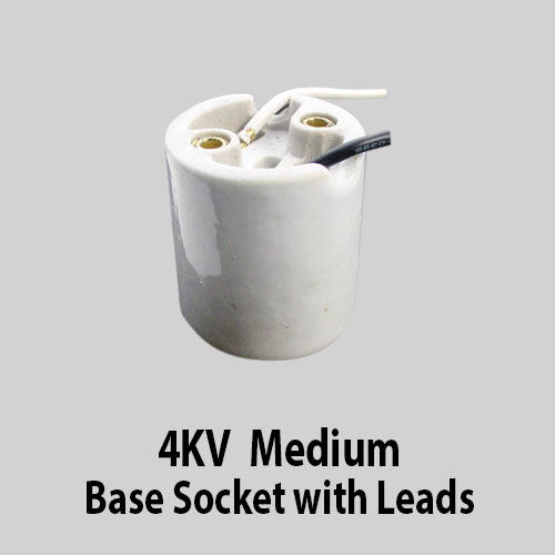 4KV Medium Base Socket with Leads