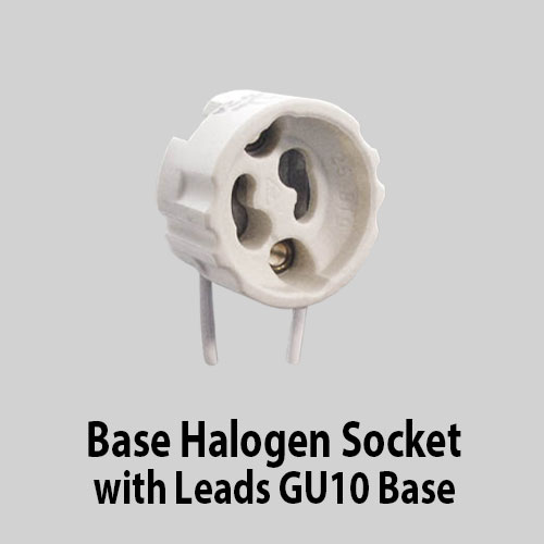 Base Halogen Socket with Leads GU10 Base