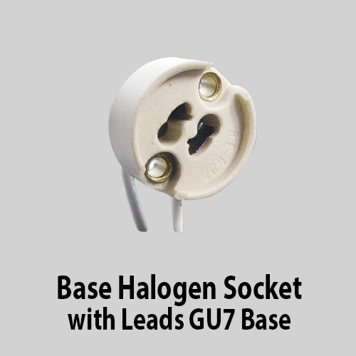 Base Halogen Socket with Leads GU7 Base