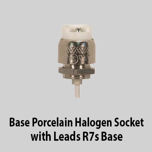 Base Porcelain Halogen Socket with Leads R7s Base