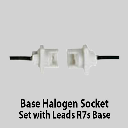 Base Halogen Socket Set with Leads R7s Base