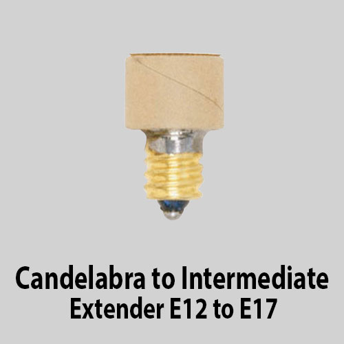 Candelabra to Intermediate Extender E12 to E17