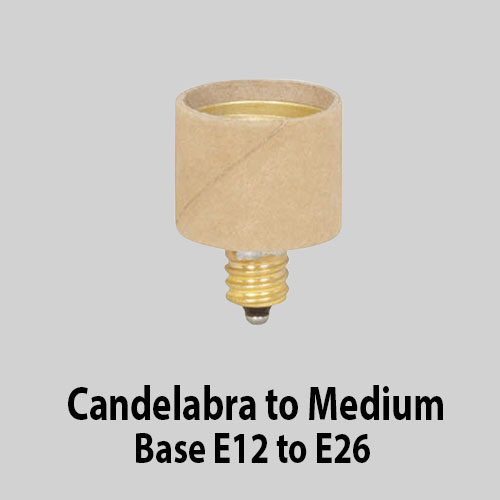 Candelabra to Medium Base E12 to E26