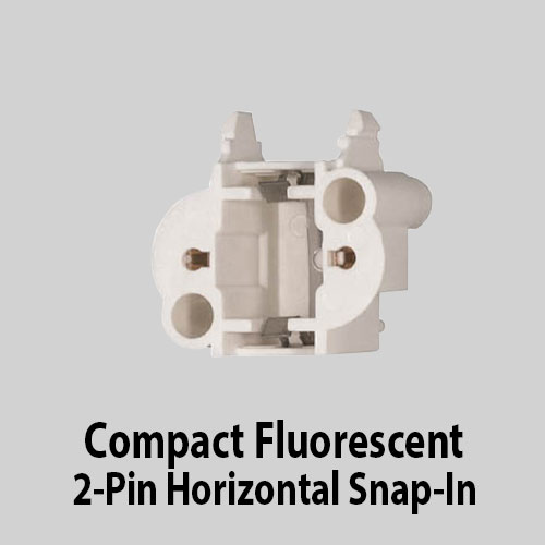 Compact Fluorescent 2-Pin Horizontal Snap-In