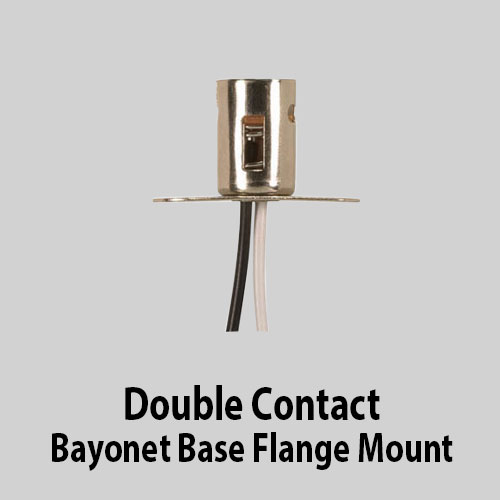 Double Contact Bayonet Base Flange Mount