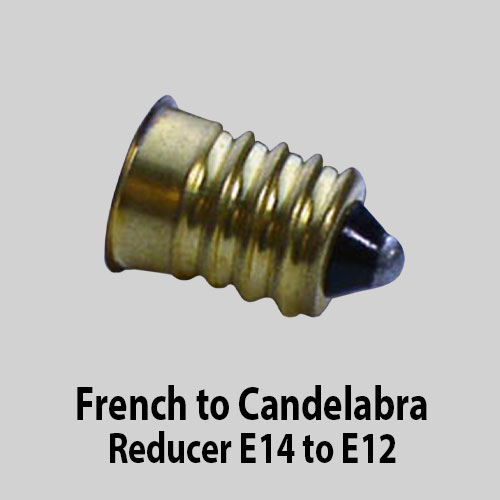 French to Candelabra Reducer E14 to E12