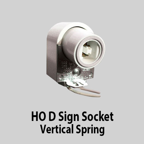 HO D Sign Socket Vertical Spring