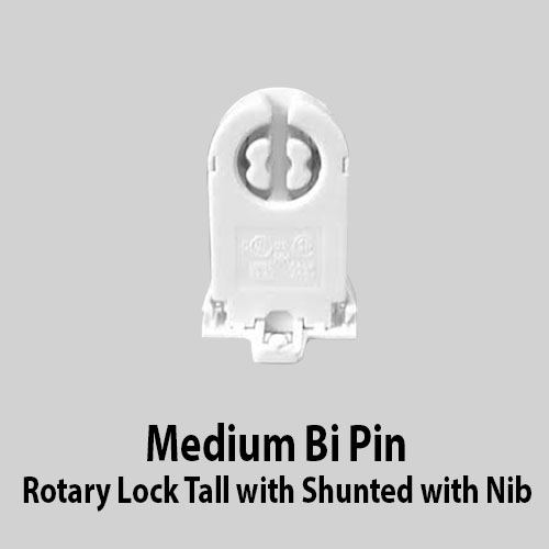 Medium Bi Pin Rotary Lock Tall with Shunted with Nib