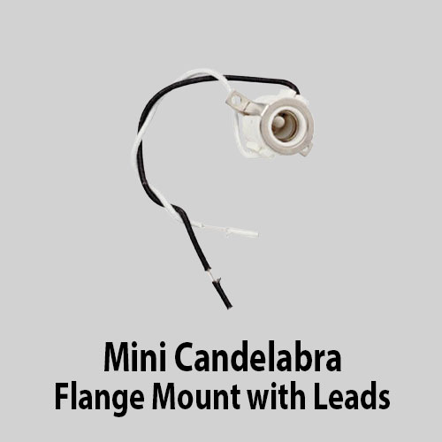 Mini Candelabra Flange Mount with Leads