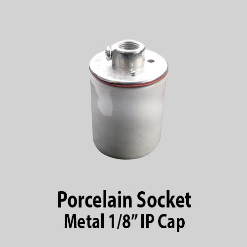 Porcelain Socket Metal 1/8" IP Cap